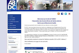 Capture d'écran de la page d'accueil du site de l'A2BDC.