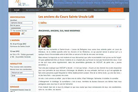 Capture d'écran de la page d'accueil du site AESUP