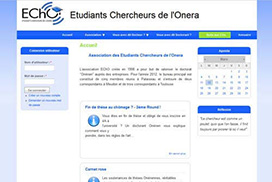 Capture d'écran de la page d'accueil du site EchO.