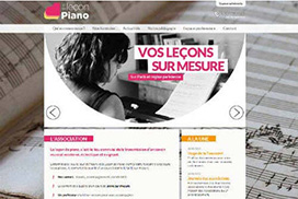Capture d'écran de la page d'accueil du site La leçon de piano.