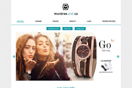 Capture d'écran de la page d'accueil du site Montres & Co.