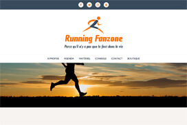 Capture d'écran de la page d'accueil du site Running Fanzone.